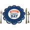 Big Dot of Happiness Happy Father's Day - We Love Dad Party Round Table Decorations - Paper Chargers - Place Setting For 12
